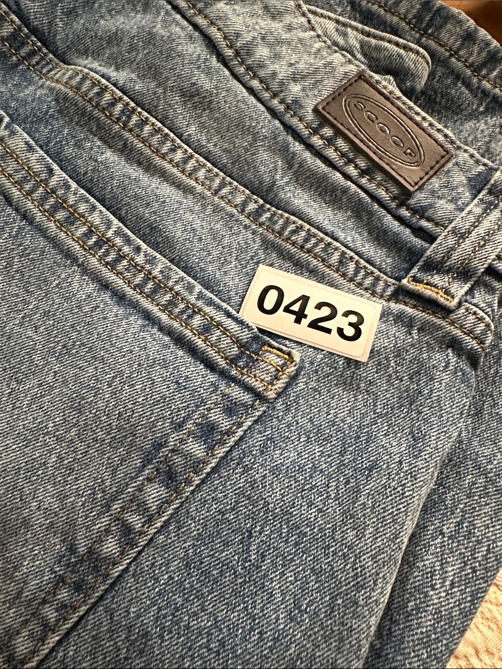 Scoop Carpenter Jeans Women’s Size 8 Wide Leg Utility Denim Light Wash Blue - Picture 13 of 13